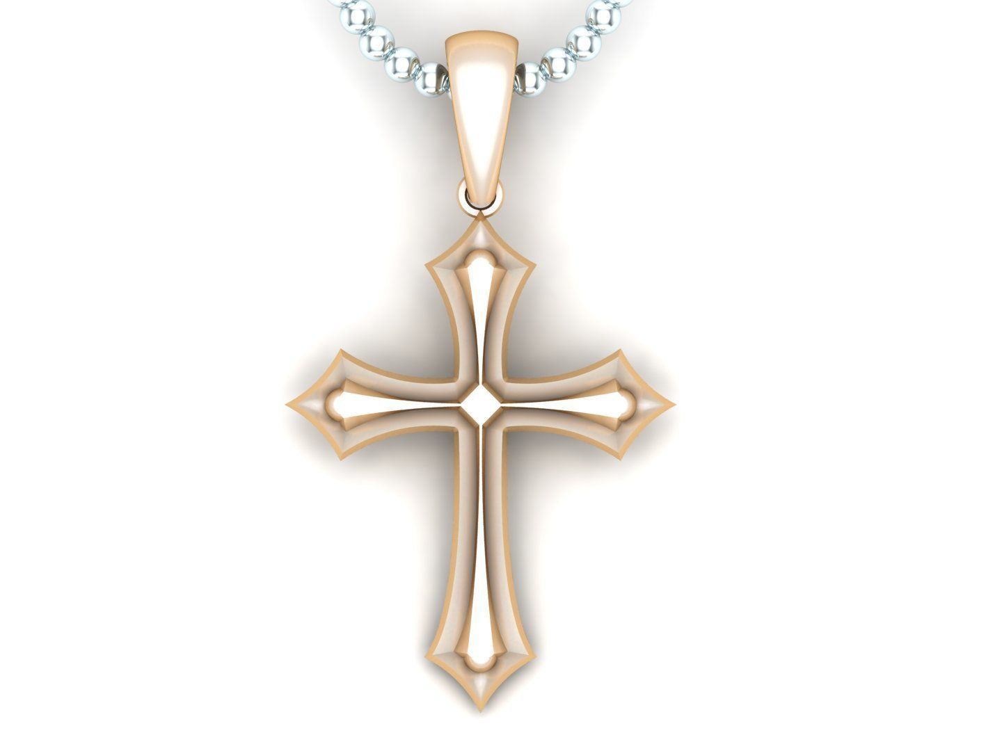 Cross Pendant Jesus Christ CP 43 3D model_3