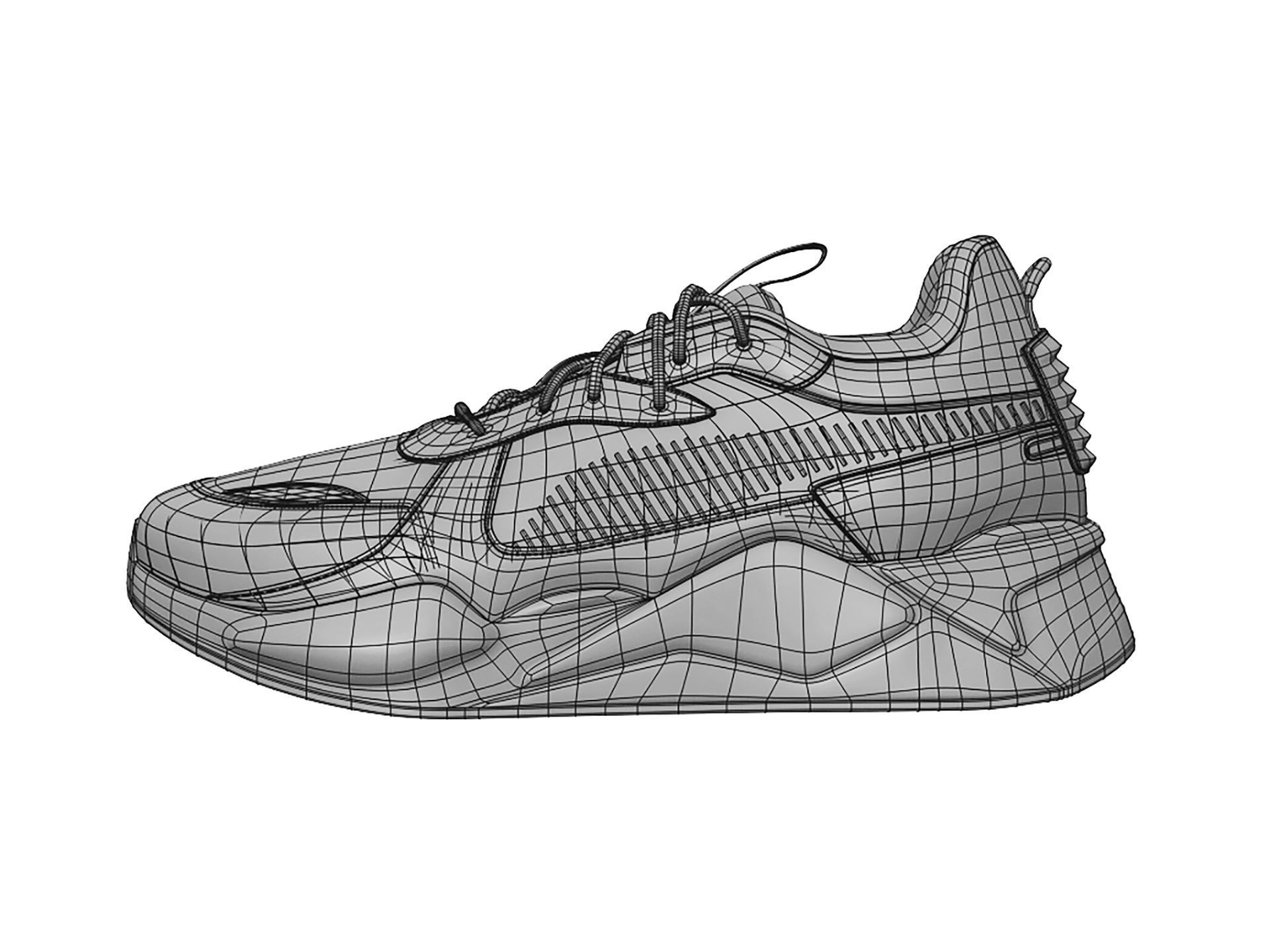 Puma Shoes Black 3D model_11