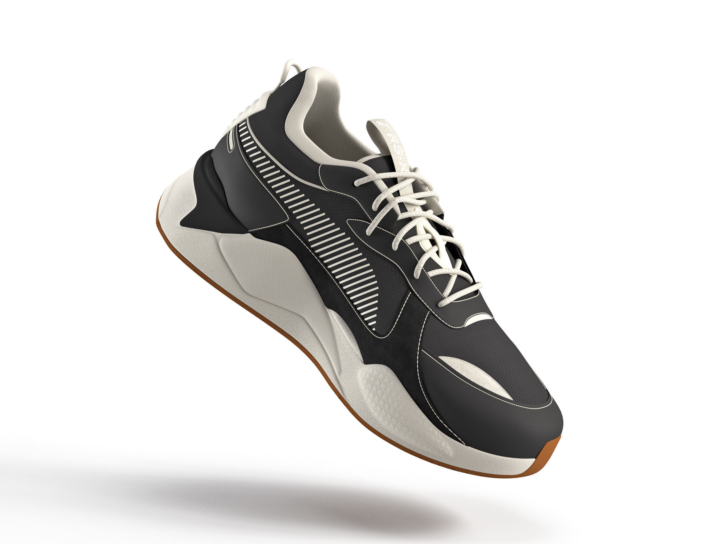Puma Shoes Black 3D model_1