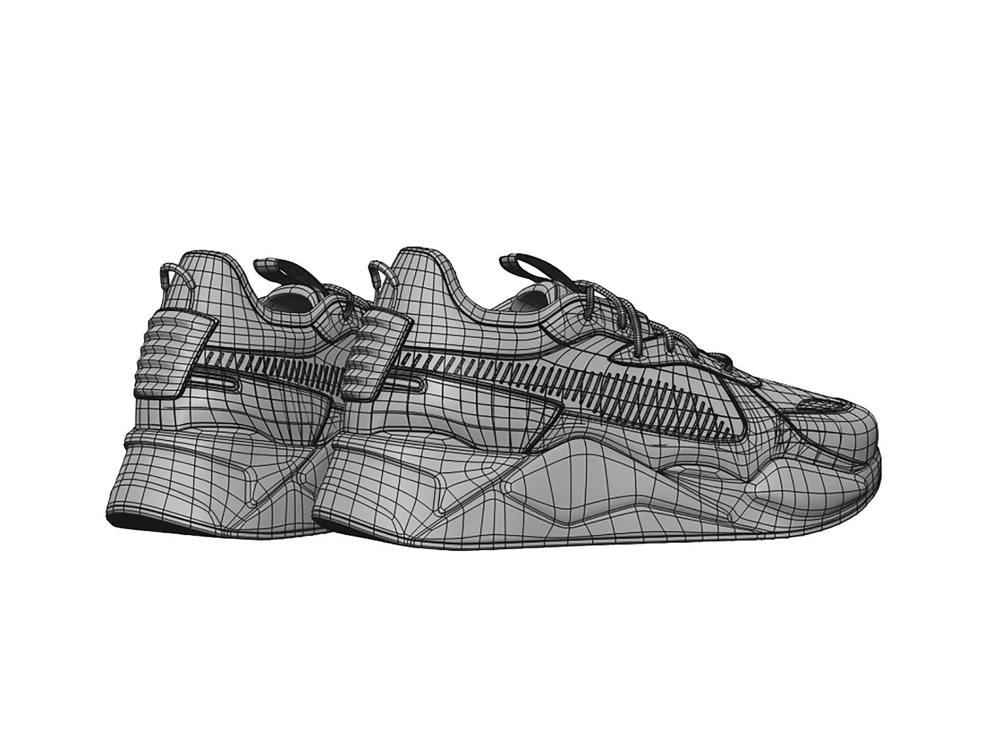Puma Shoes Black 3D model_10