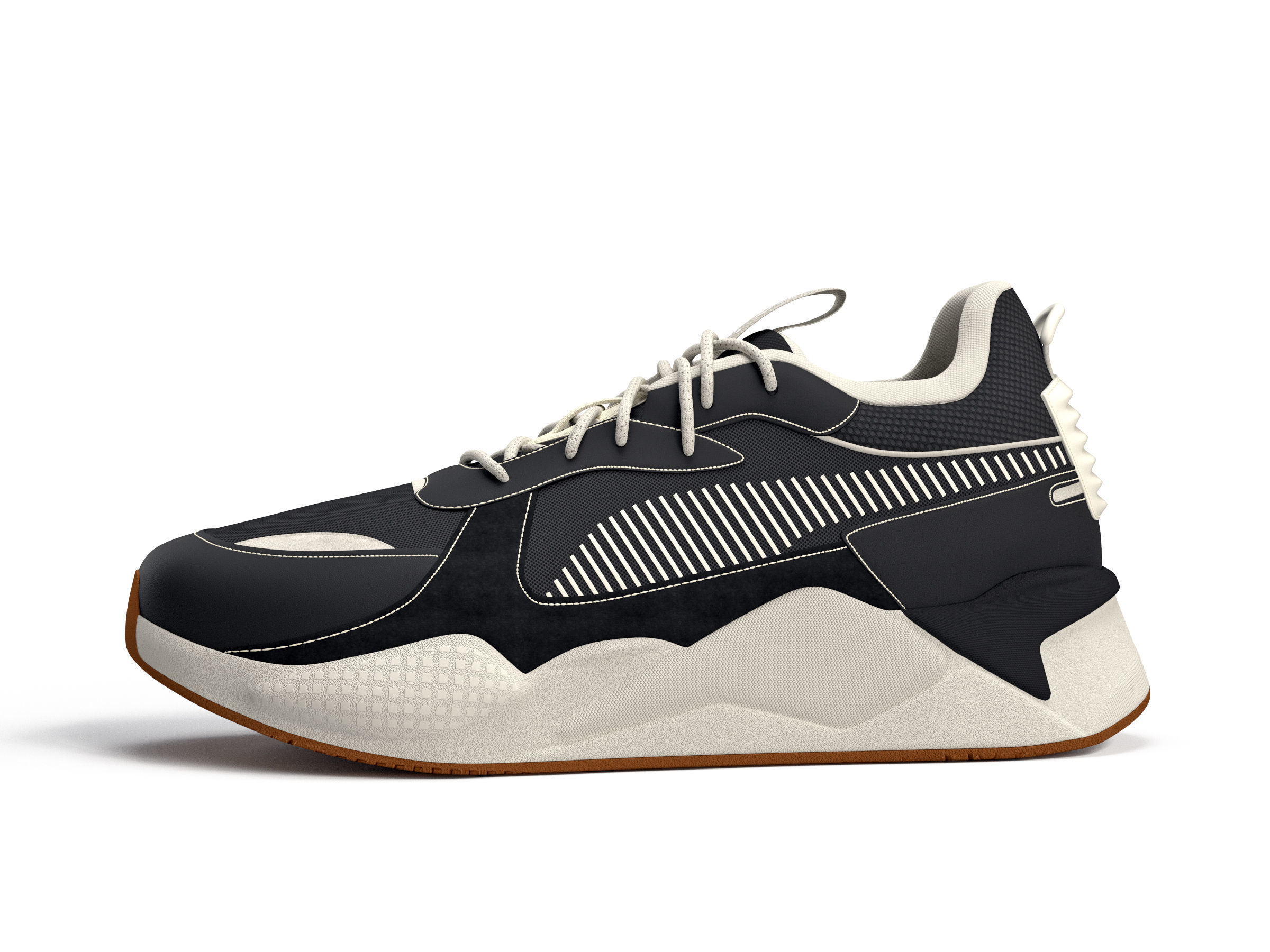 Puma Shoes Black 3D model_5