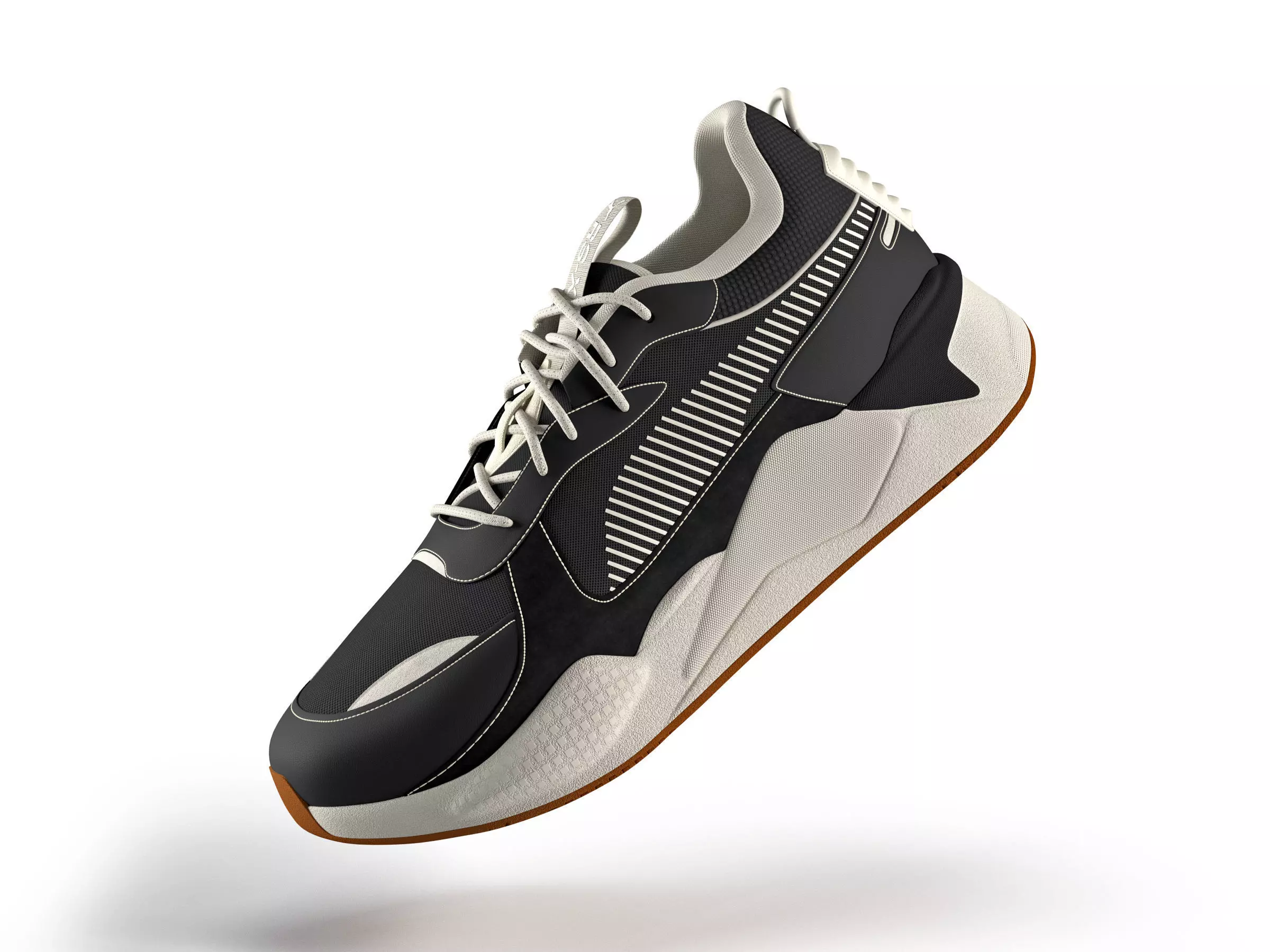 Puma Shoes Black 3D model_0