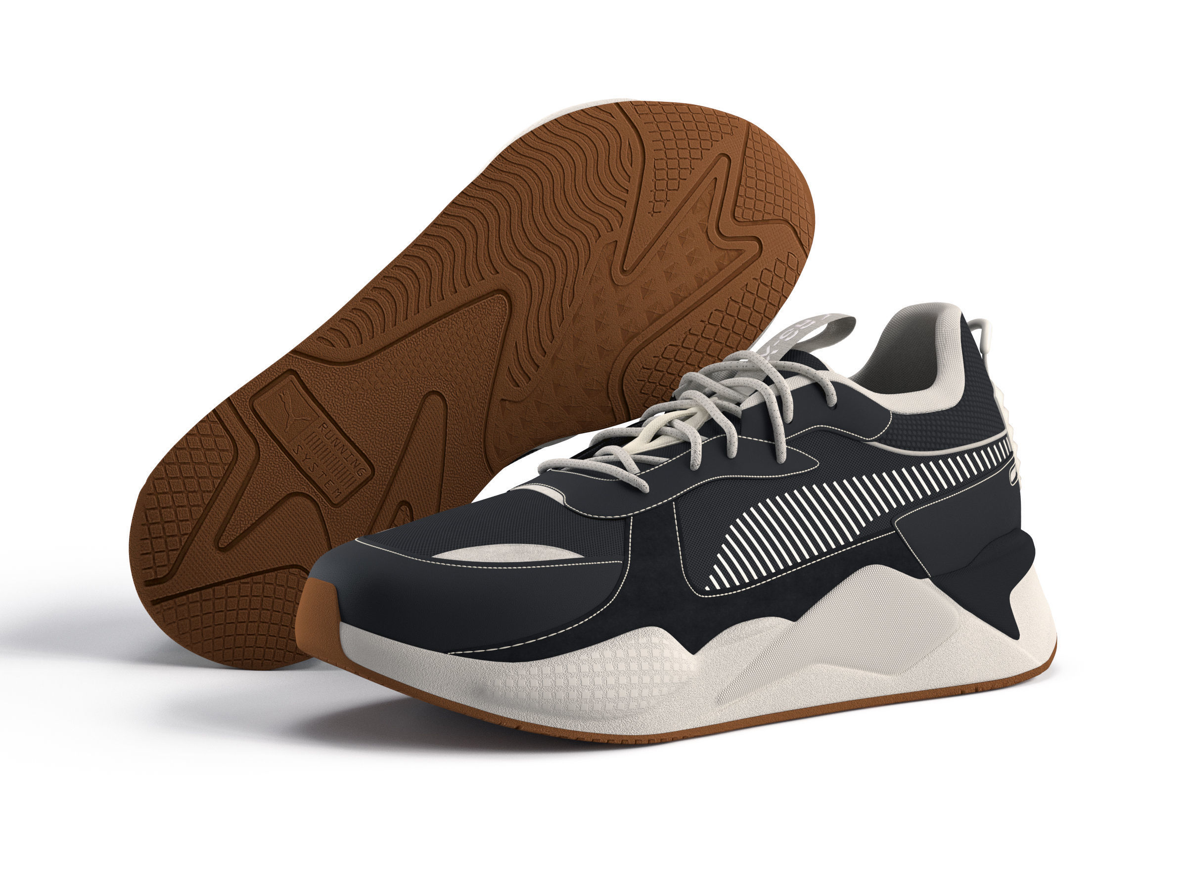 Puma Shoes Black 3D model_4