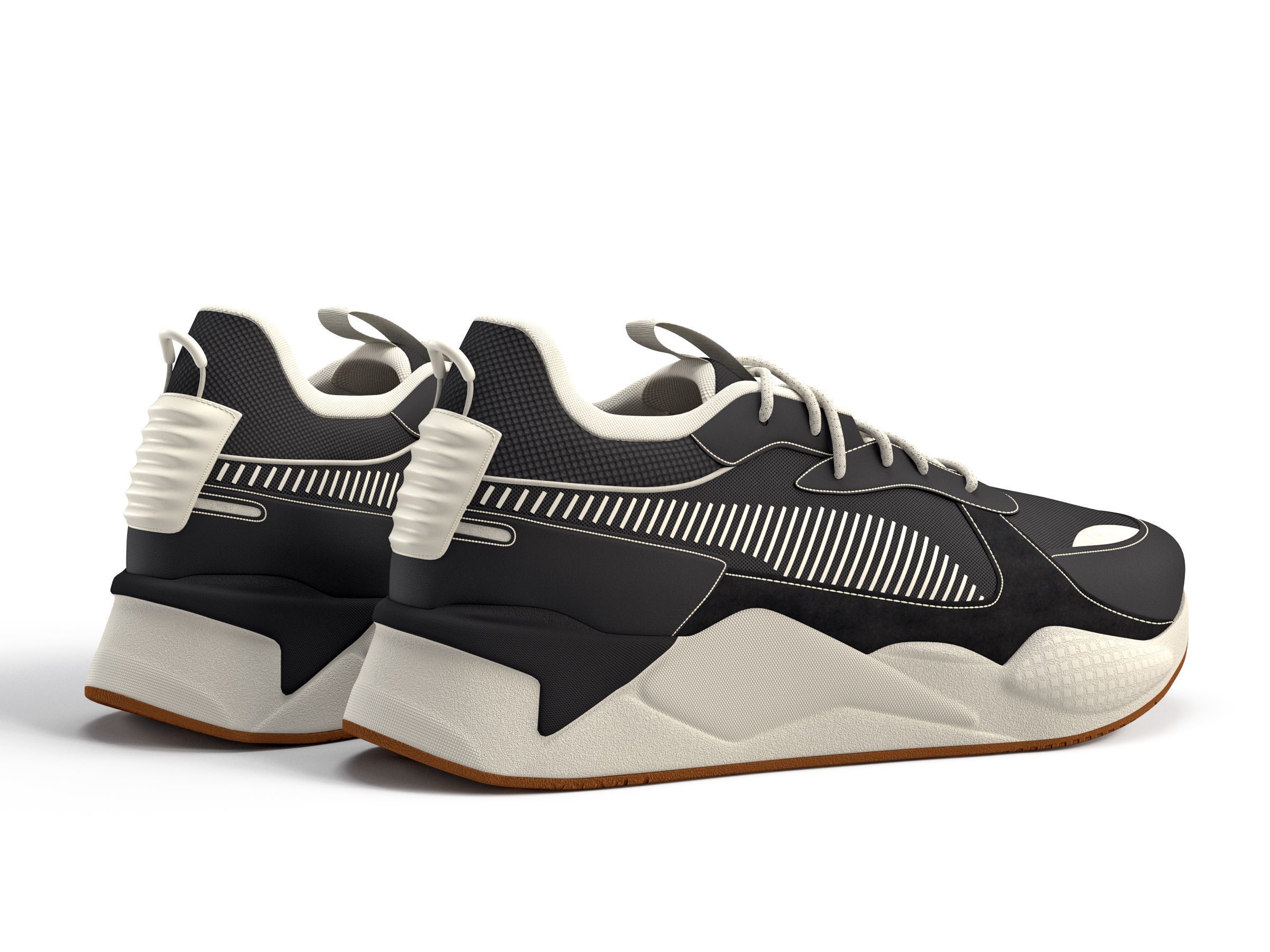 Puma Shoes Black 3D model_3
