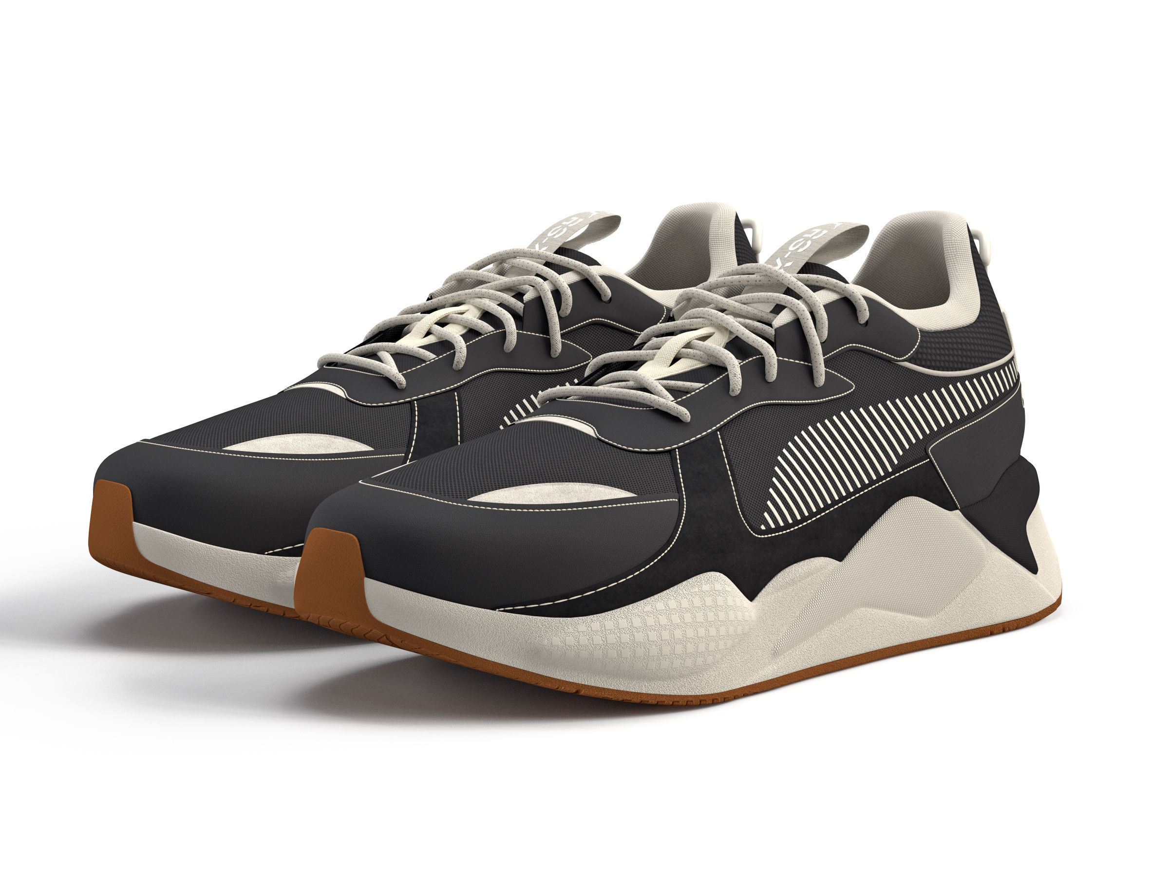 Puma Shoes Black 3D model_2