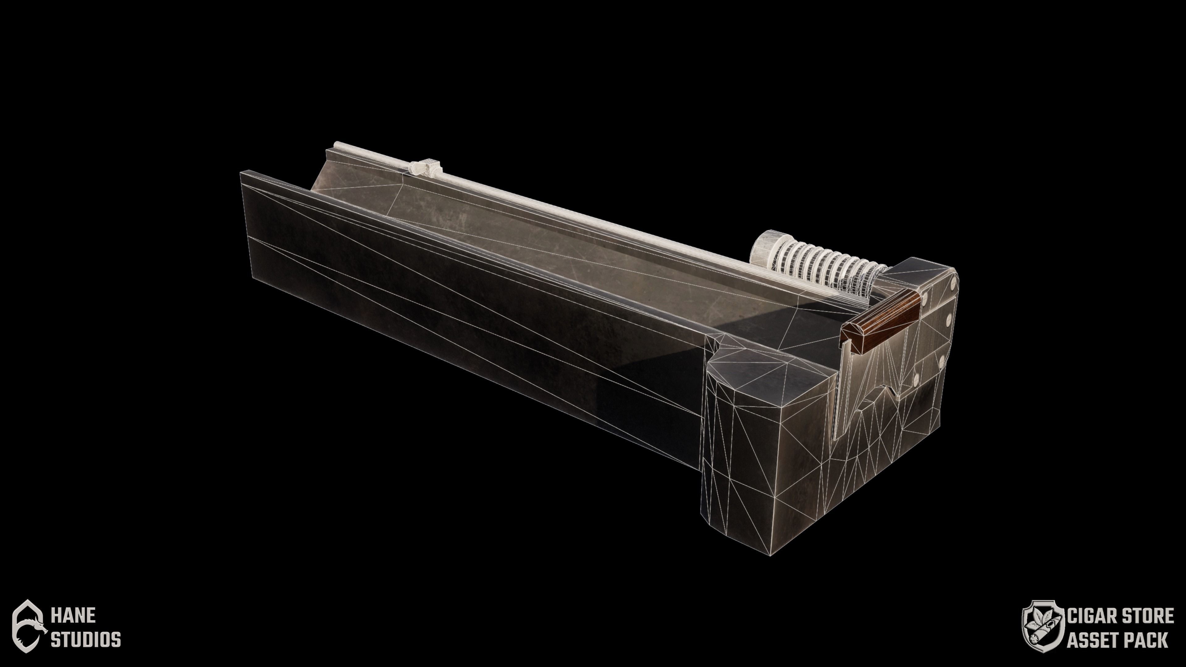 Vintage Cigar Cutter 2 - Classic Low-poly 3D model_4