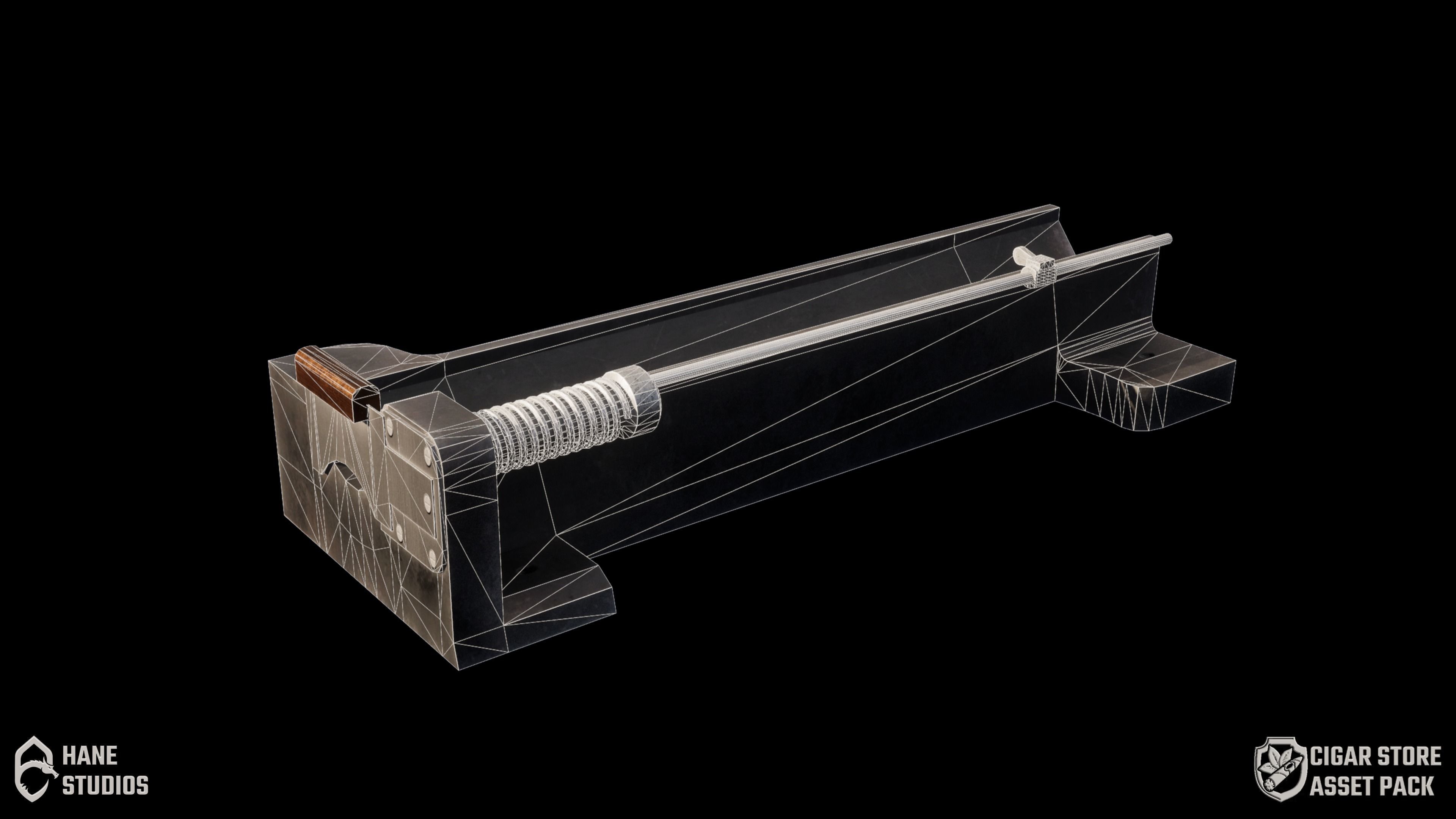 Vintage Cigar Cutter 2 - Classic Low-poly 3D model_3
