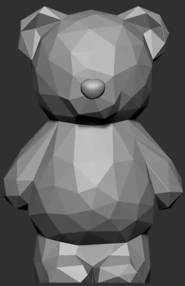 Beautiful teddy bear kit with five units 3D print model_0