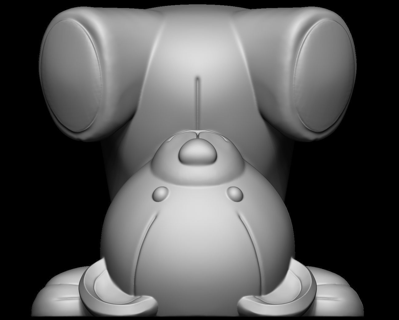 Beautiful teddy bear kit with five units 3D print model_4