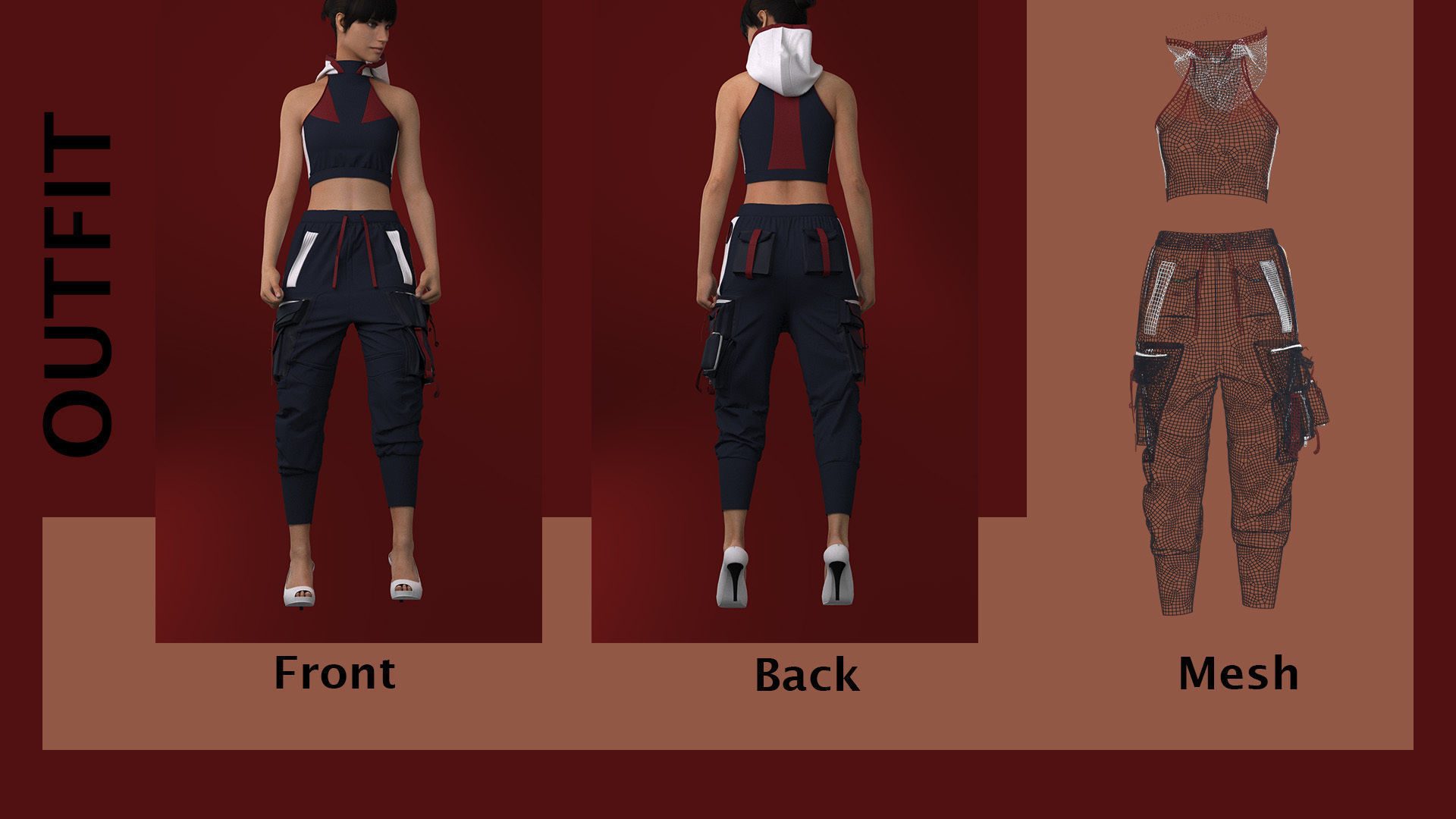 3 Modern Outfits PLUS 3 Video Tutorials 3D model_7