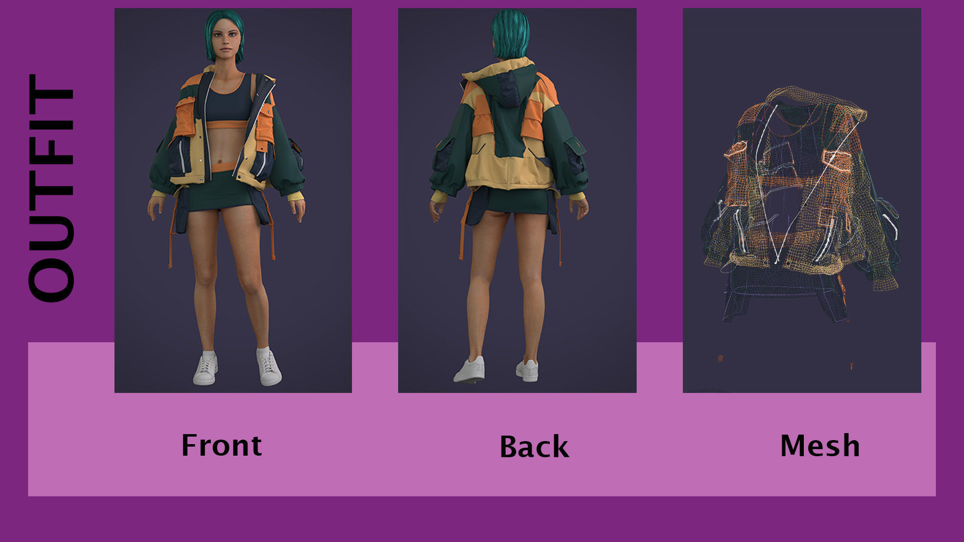 3 Modern Outfits PLUS 3 Video Tutorials 3D model_17