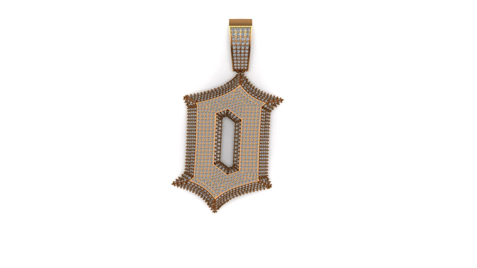 hip hop pendant 3D print model_1