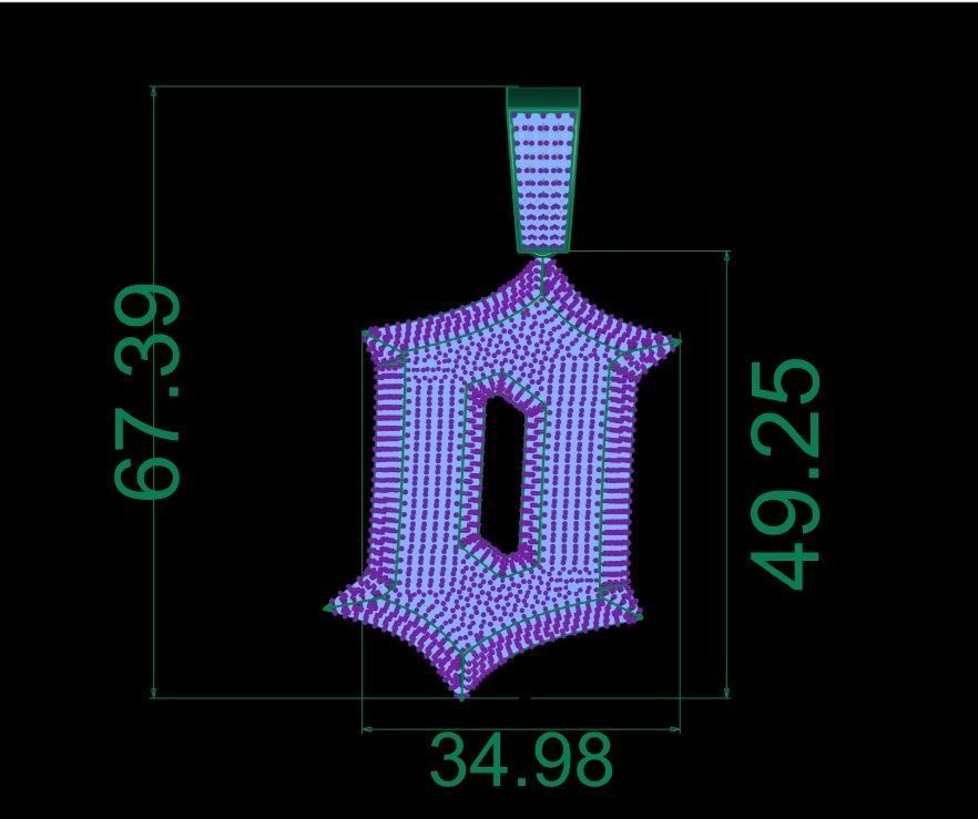 hip hop pendant 3D print model_2