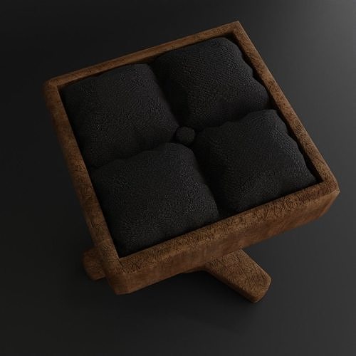 Chair for piano  Low-poly 3D model