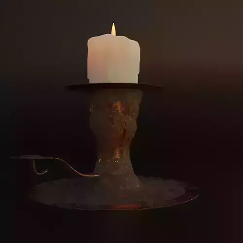 Candle Flame 3D animated  Low-poly 3D model
