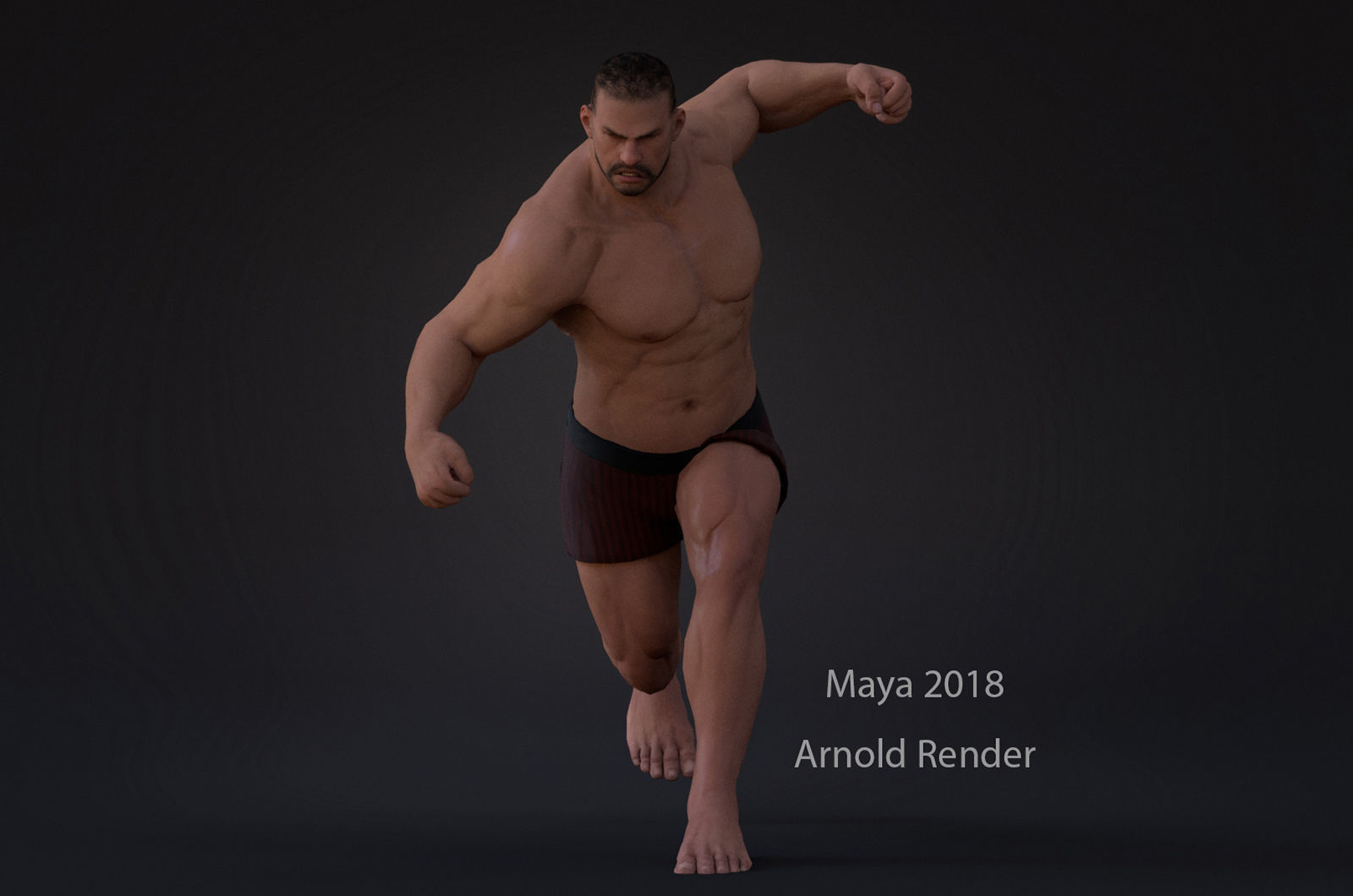 MaleBase Three Rig Pack Low-poly 3D model_11