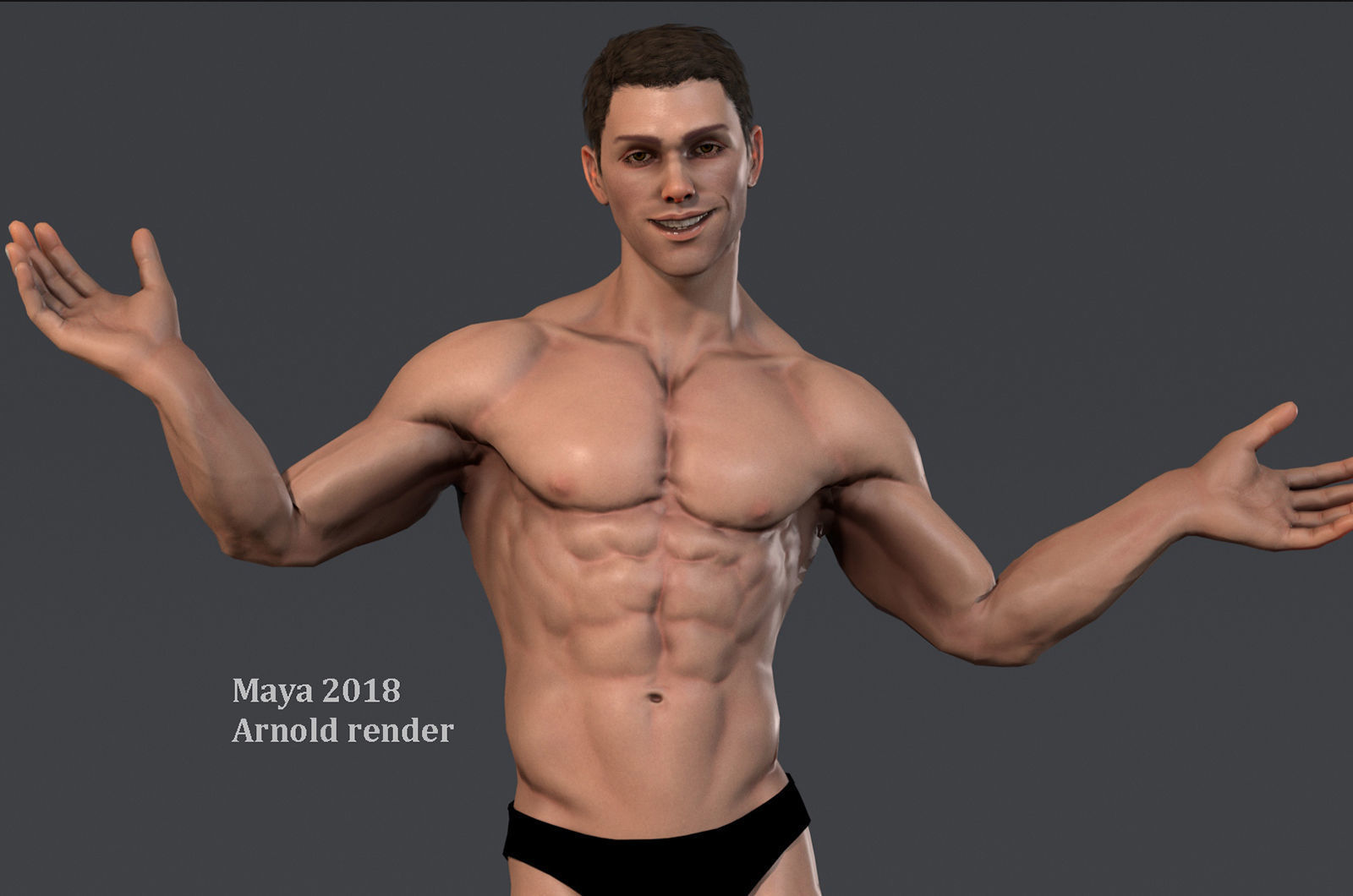 MaleBase Three Rig Pack Low-poly 3D model_12