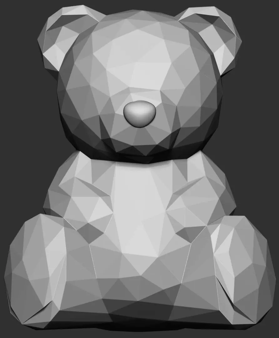 CUTE TEDDY BEAR TO DECORATE YOUR HOME LOW POLLY 3D print model_0
