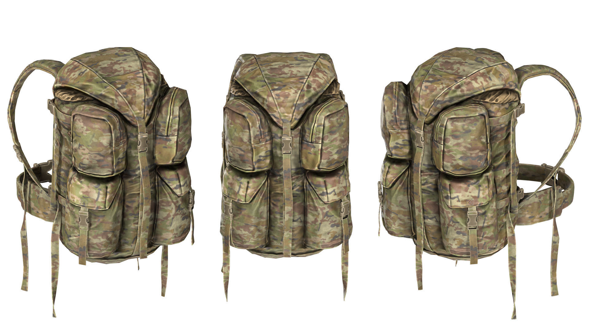 ADA ASSAULT BACKPACK Low-poly 3D model_5