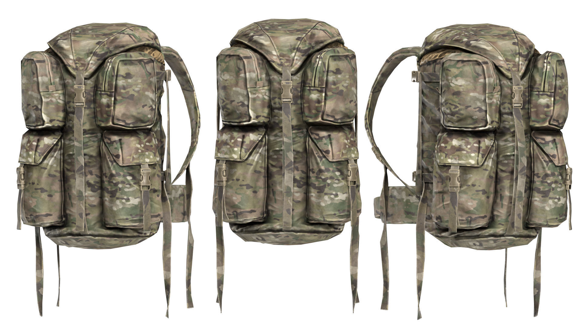 ADA ASSAULT BACKPACK Low-poly 3D model_9