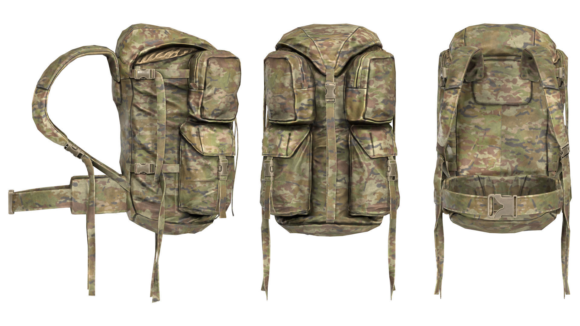 ADA ASSAULT BACKPACK Low-poly 3D model_6