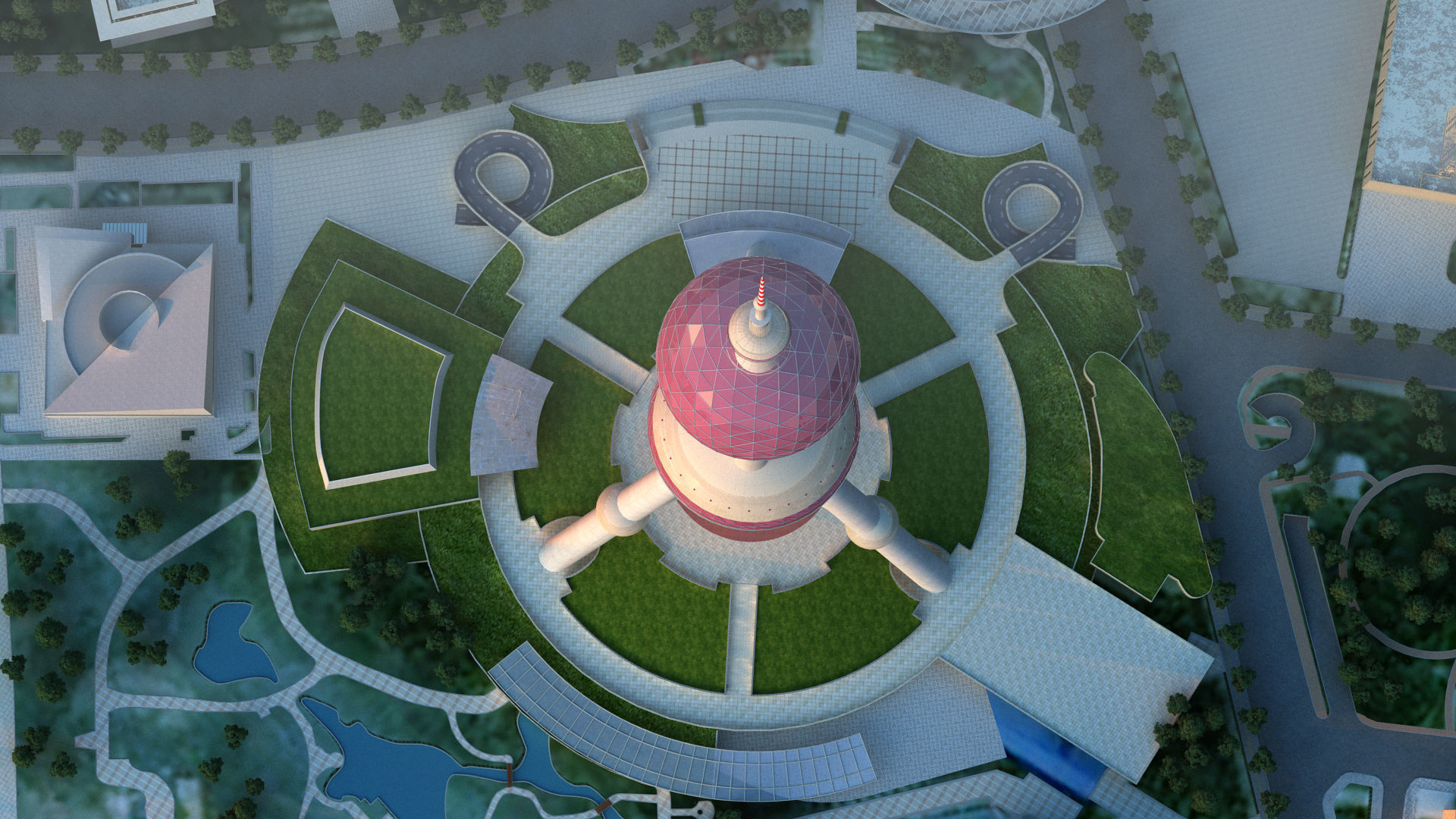 Shanghai City China 3D model_11