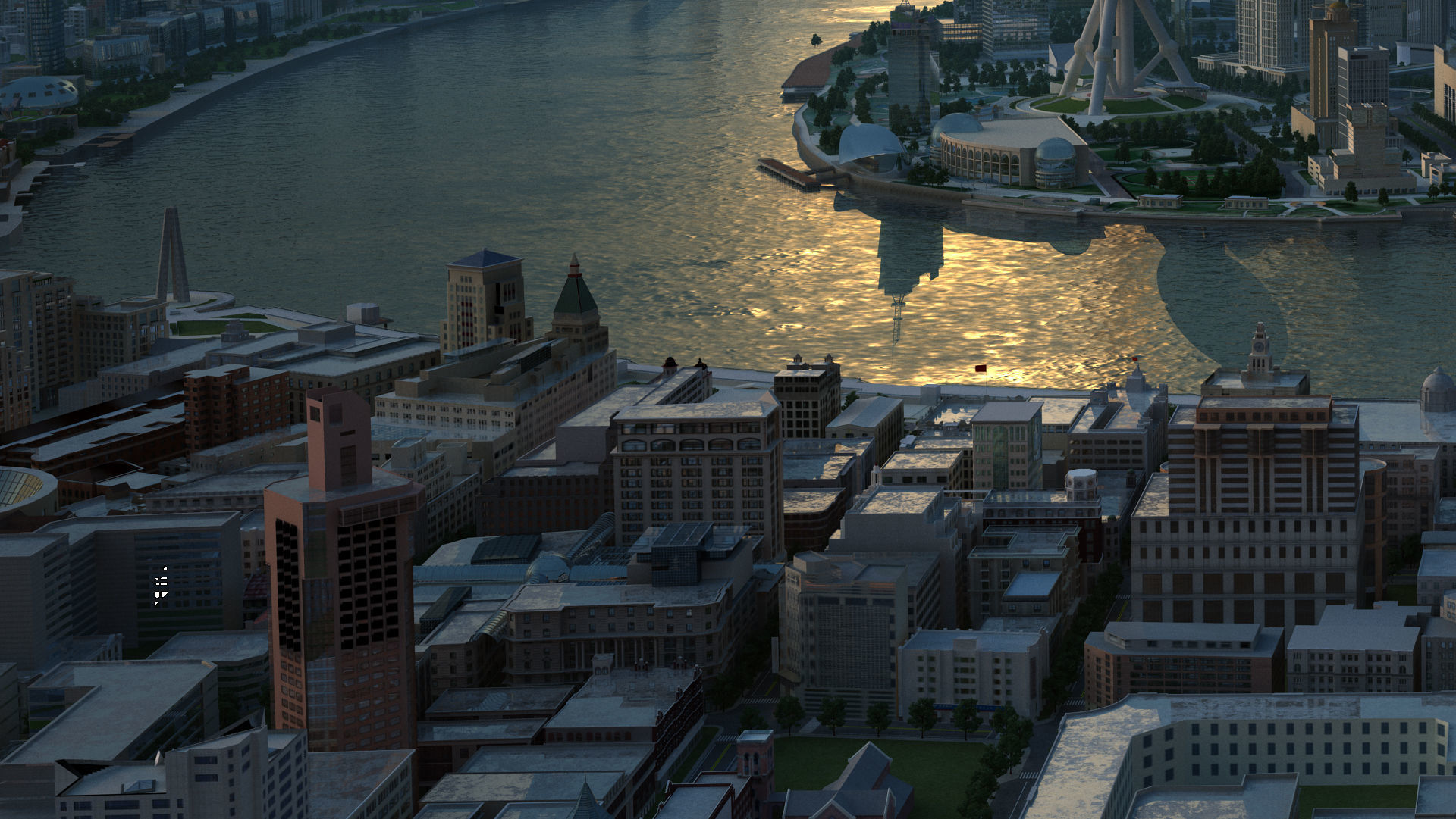 Shanghai City China 3D model_5
