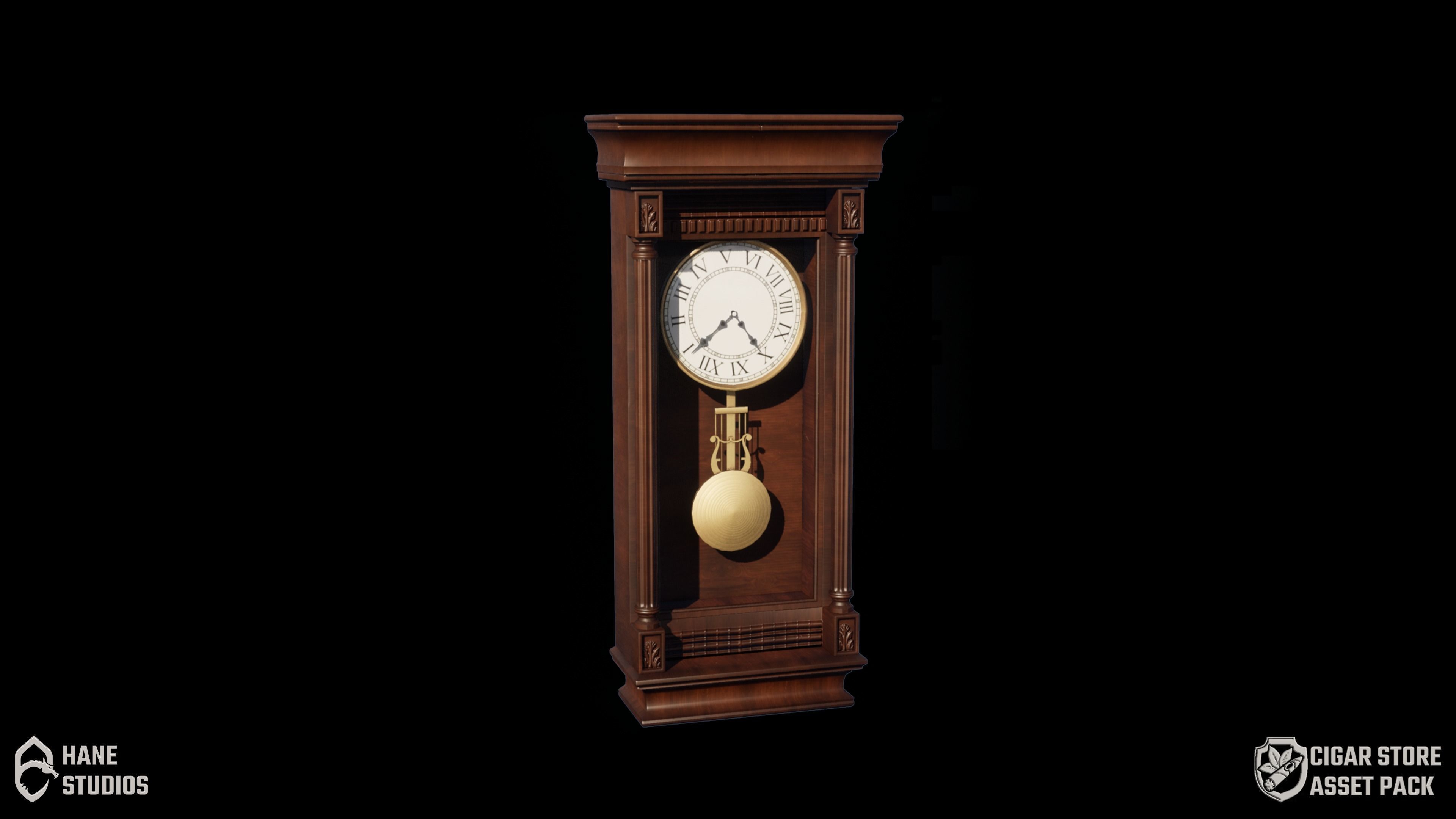 Vintage Clock - Wall Clock - Classic Low-poly 3D model_1