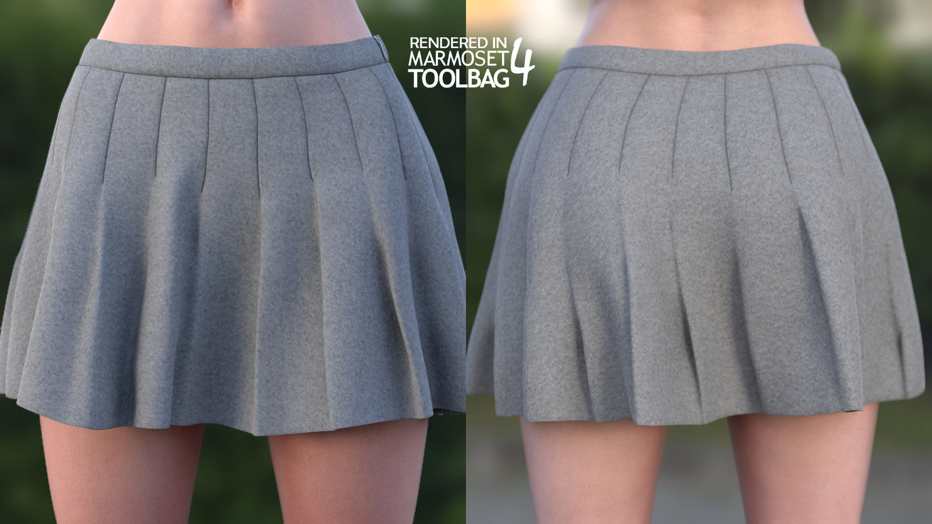 Woman - Summer Outfit 4 - Modular - Rigged Low-poly 3D model_16