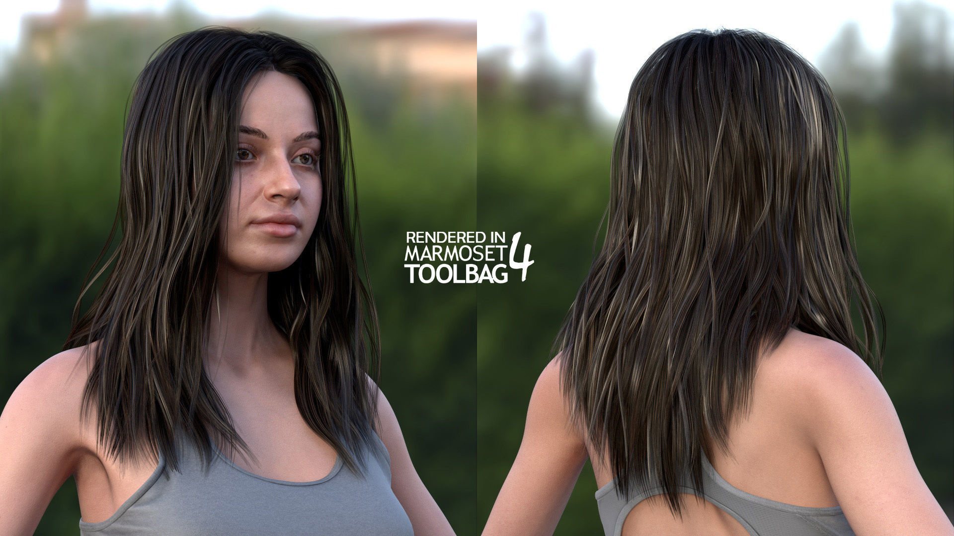 Woman - Summer Outfit 4 - Modular - Rigged Low-poly 3D model_11