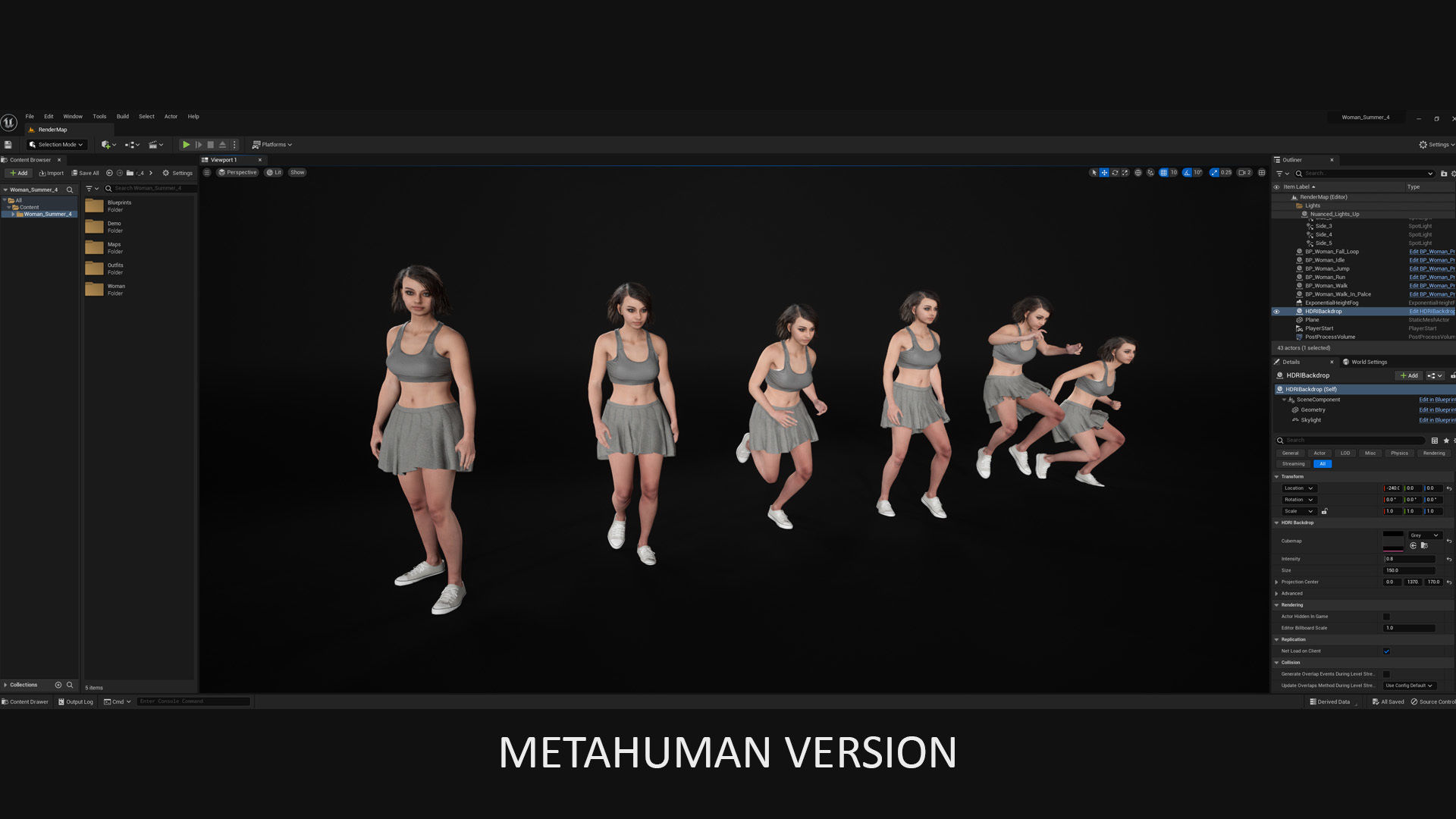 Woman - Summer Outfit 4 - Modular - Rigged Low-poly 3D model_8