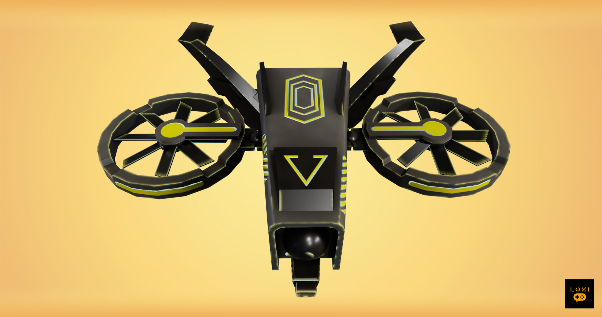 Optimized 3D Drone Models - Game-Ready and Low-Poly Low-poly 3D model_16