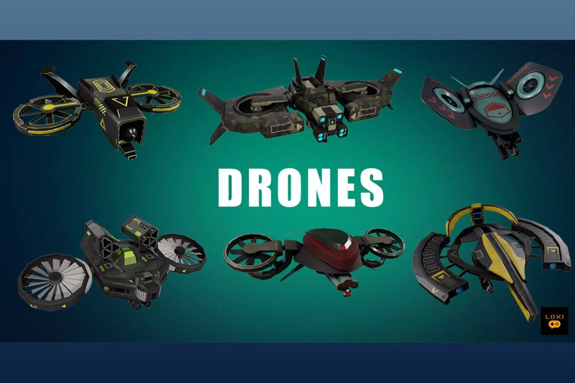 Optimized 3D Drone Models - Game-Ready and Low-Poly Low-poly 3D model_0