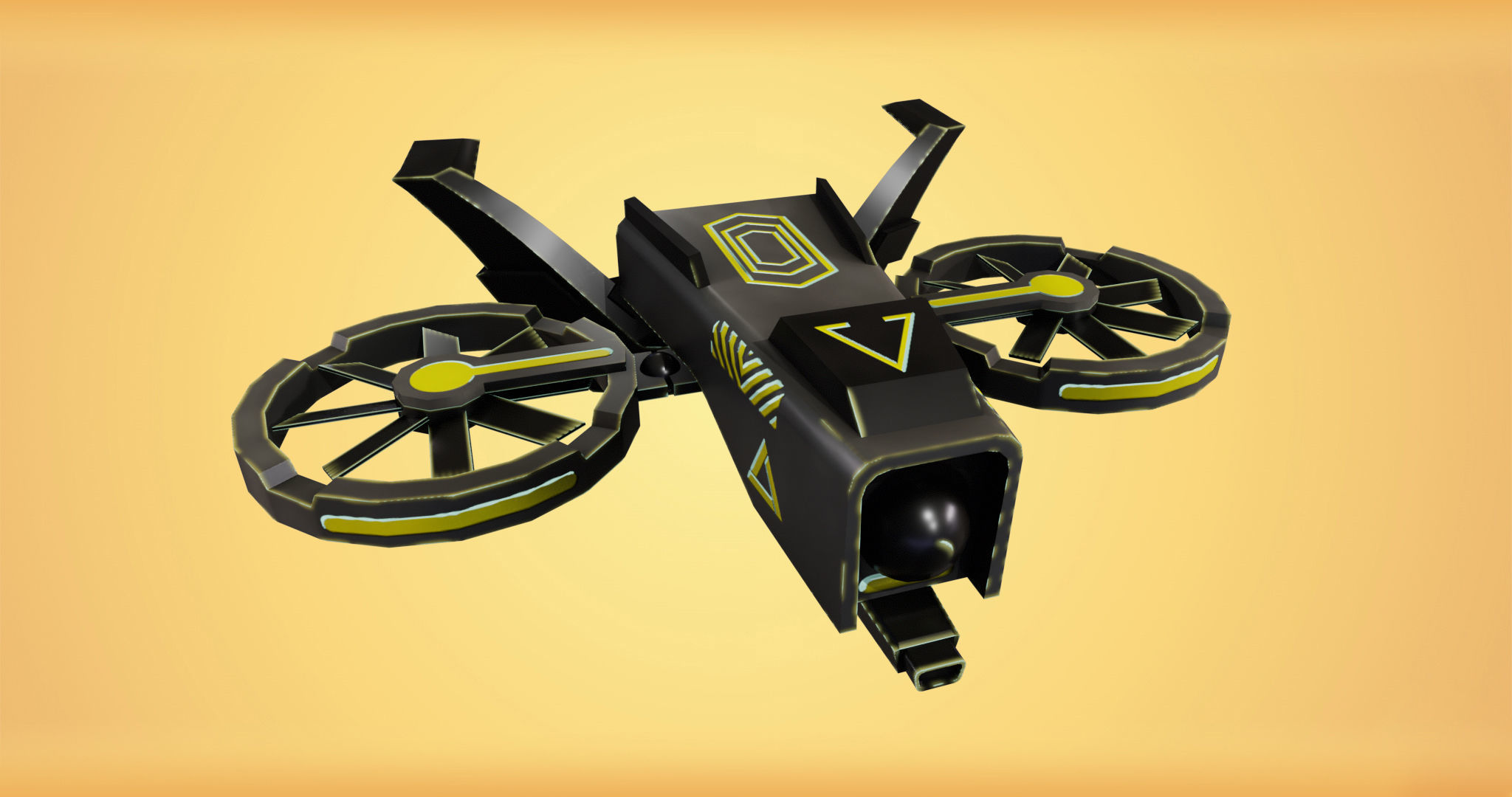 Optimized 3D Drone Models - Game-Ready and Low-Poly Low-poly 3D model_11