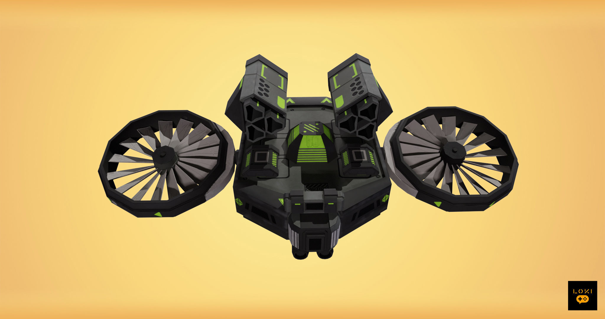 Optimized 3D Drone Models - Game-Ready and Low-Poly Low-poly 3D model_13