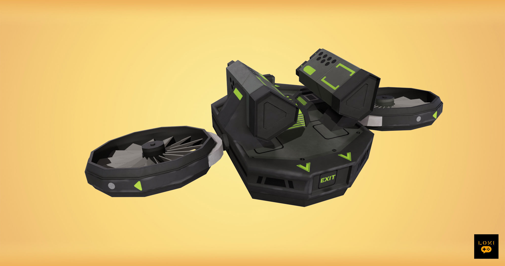 Optimized 3D Drone Models - Game-Ready and Low-Poly Low-poly 3D model_17