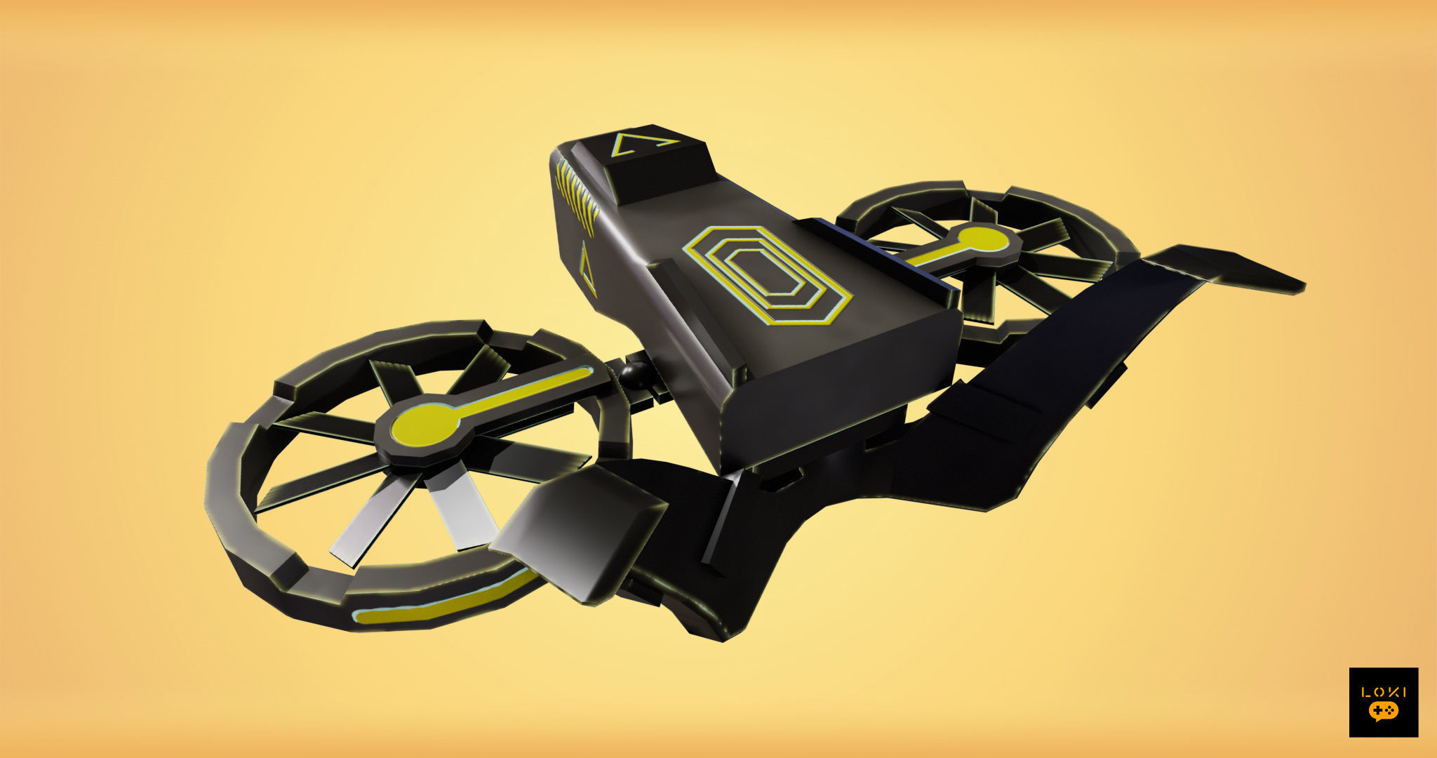 Optimized 3D Drone Models - Game-Ready and Low-Poly Low-poly 3D model_14