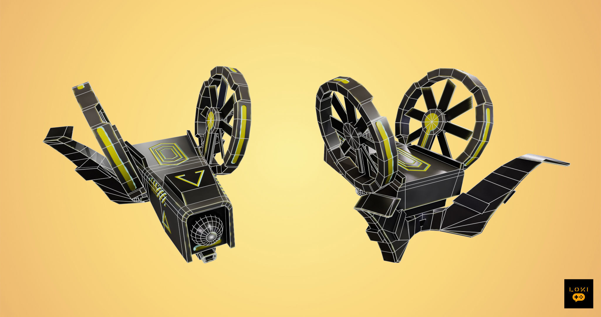 Optimized 3D Drone Models - Game-Ready and Low-Poly Low-poly 3D model_22