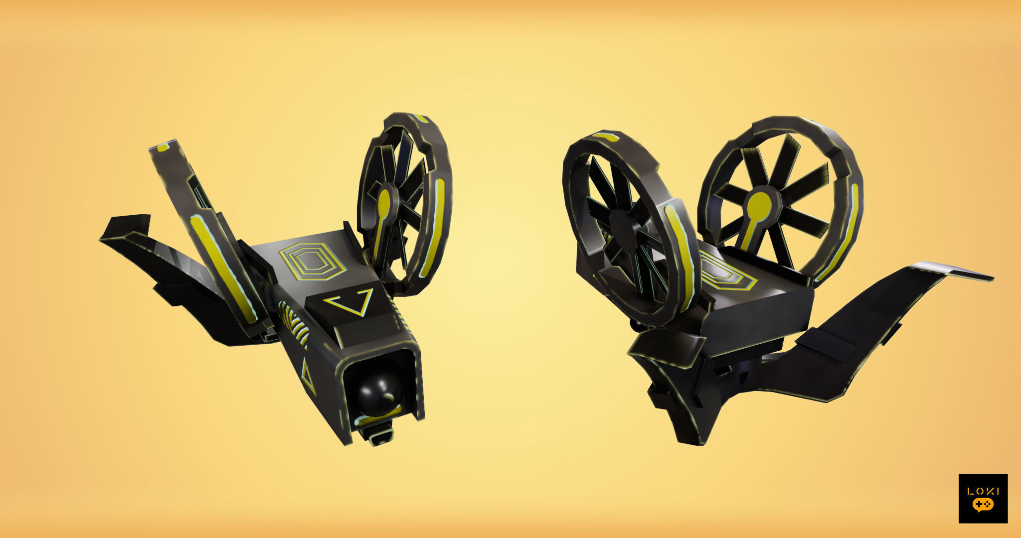 Optimized 3D Drone Models - Game-Ready and Low-Poly Low-poly 3D model_5