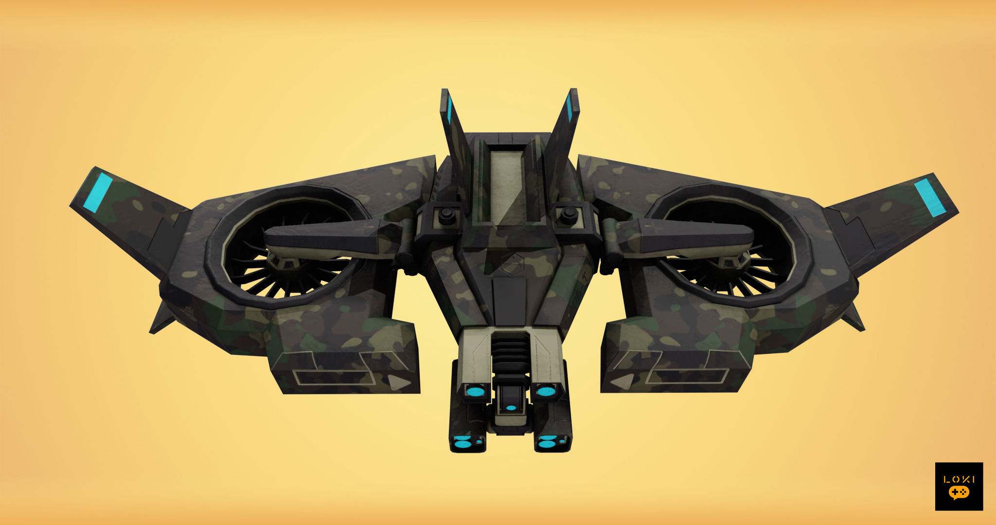 Optimized 3D Drone Models - Game-Ready and Low-Poly Low-poly 3D model_1