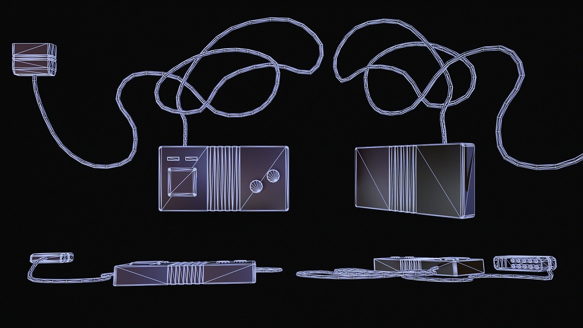 Retro Sci-Fi Japanese Gaming Console UE5 Low Poly PBR Low-poly 3D model_16