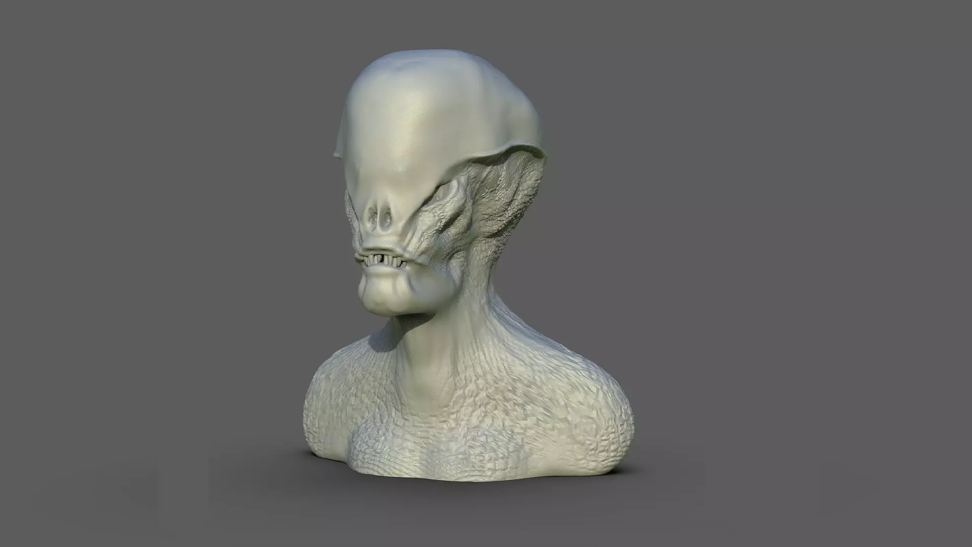 Reptilian V2 Bust 3D print model