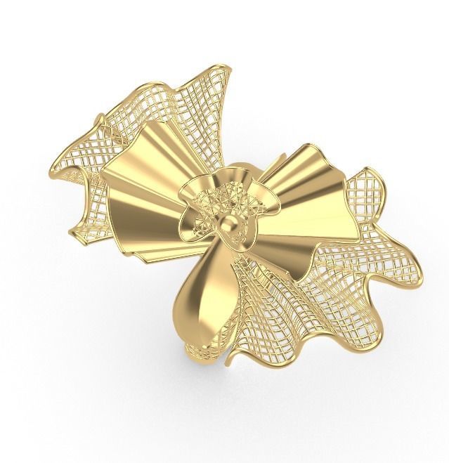 Flowers rings 3D model_2
