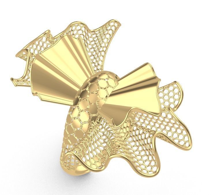 Flowers rings 3D model_5
