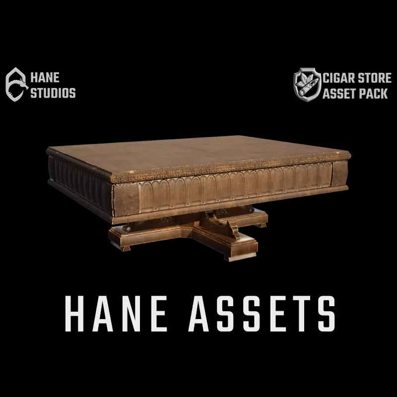 Vintage Table 3 - Coffee Table - Classic Low-poly 3D model_0