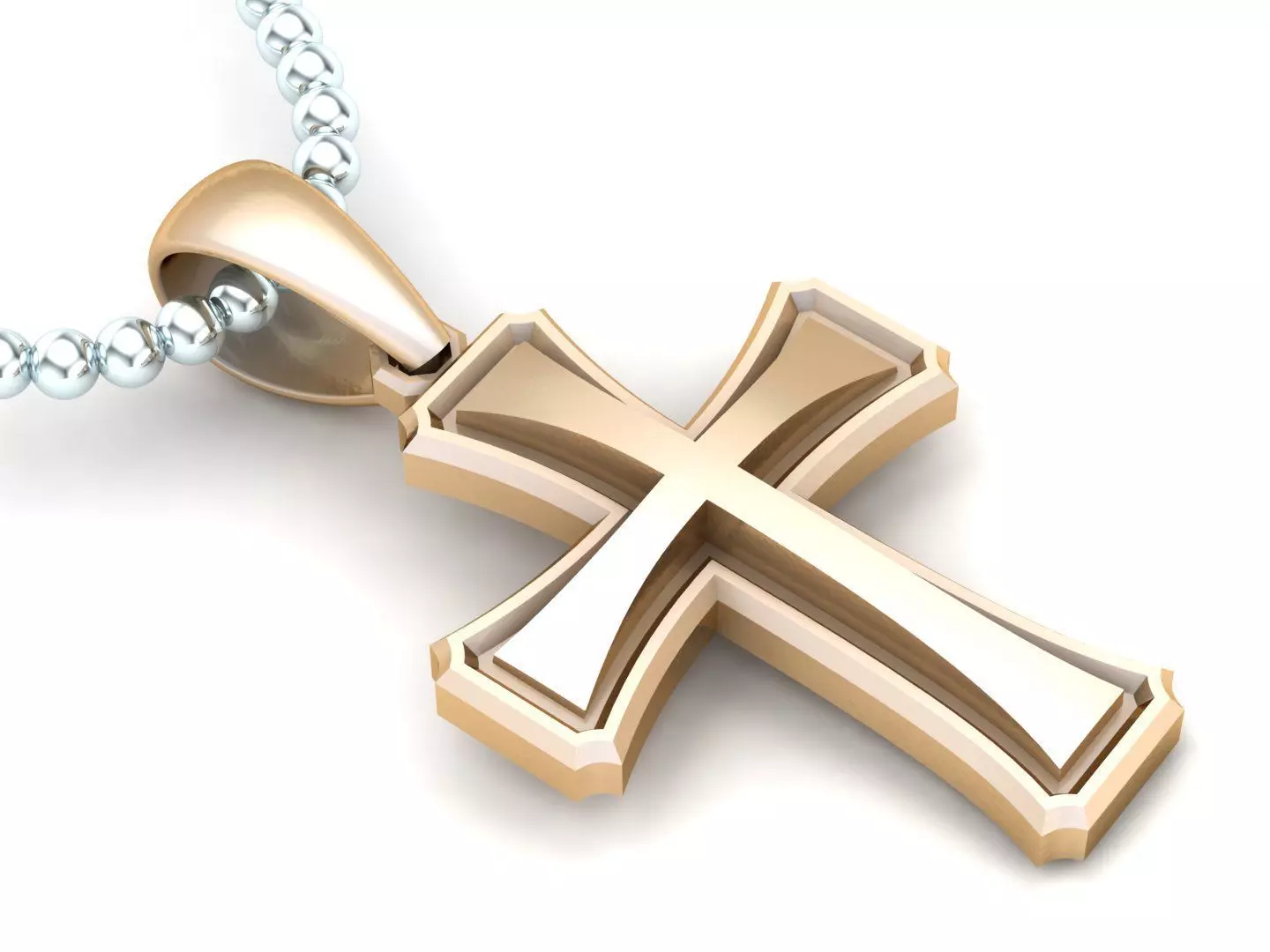 Cross Pendant Jesus Christ CP 46 3D model_0