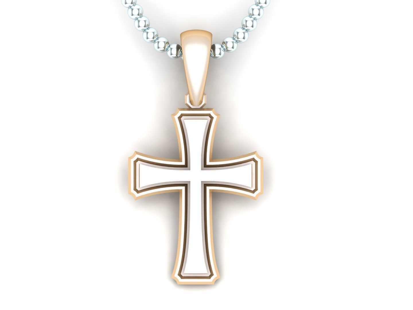 Cross Pendant Jesus Christ CP 46 3D model_5