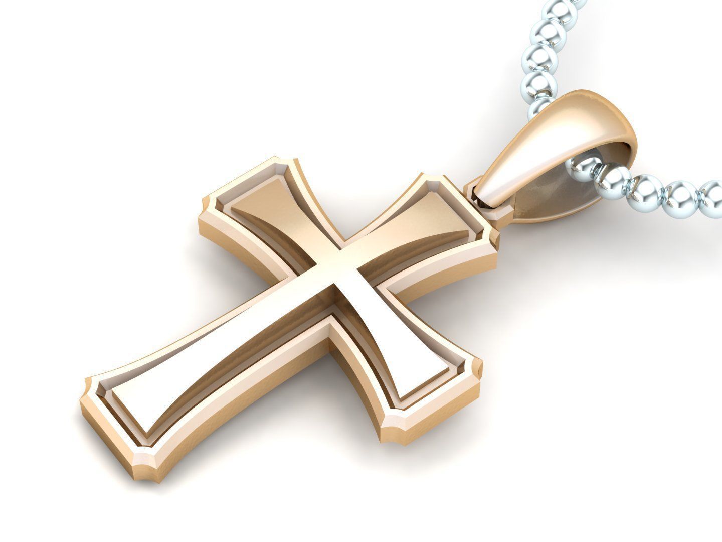 Cross Pendant Jesus Christ CP 46 3D model_4