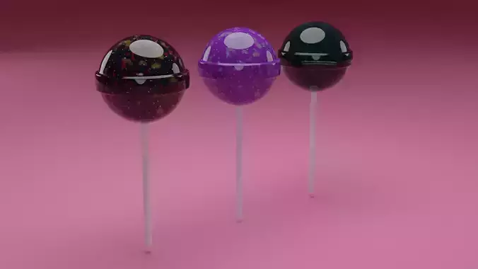Chupa chups set 3D model 3D model