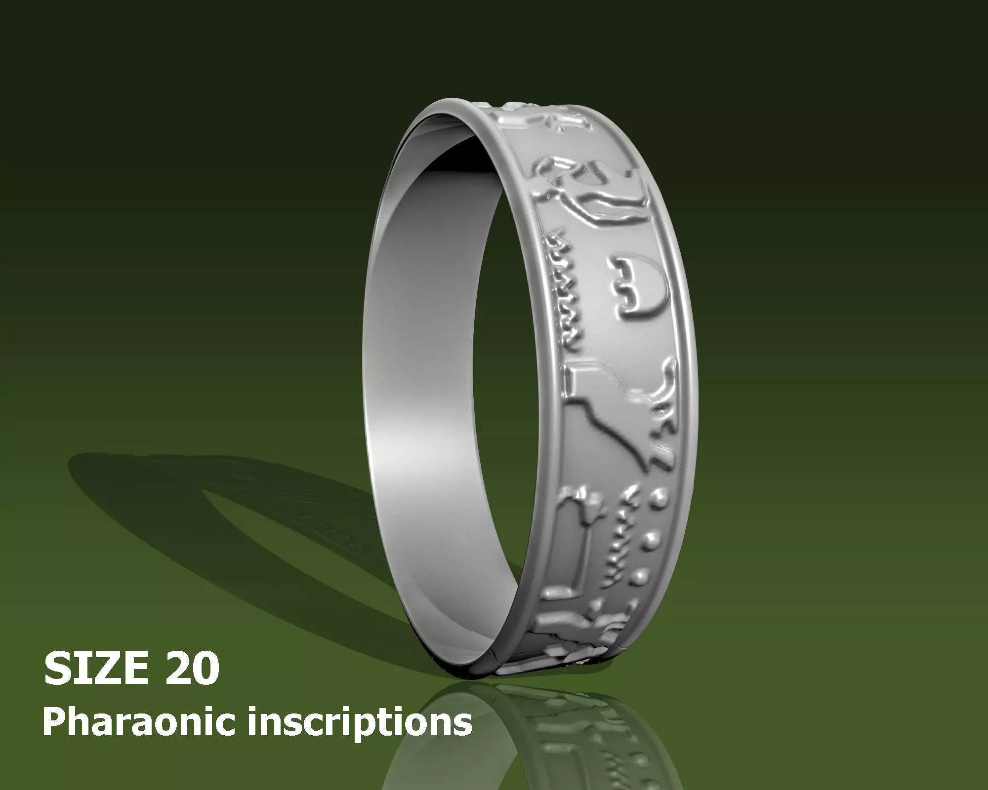 Pharaonic Inscriptions Bracelet 3D print model_0